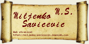 Miljenko Savićević vizit kartica